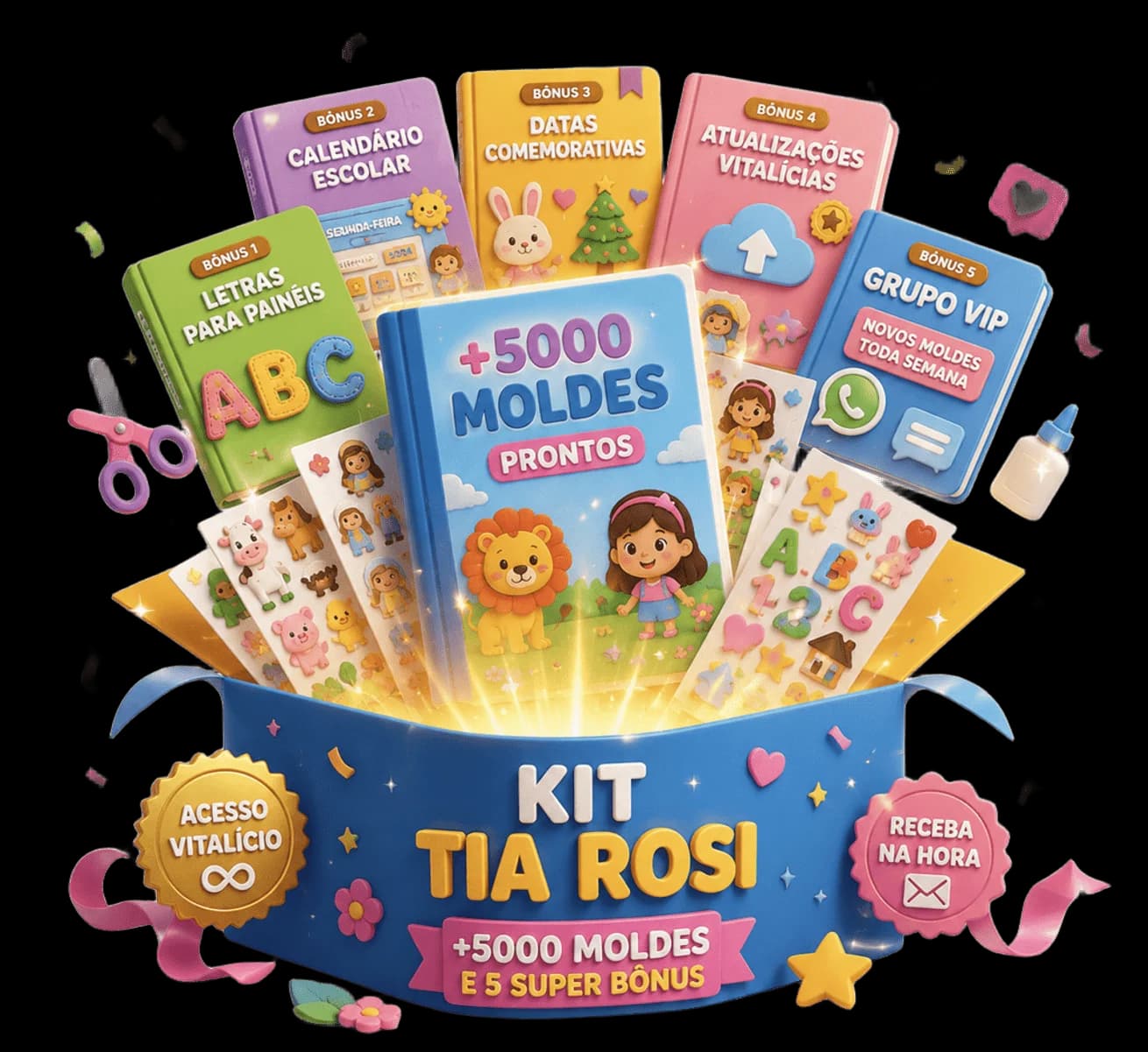 Kit Tia Rosi — +5000 moldes prontos de EVA com 5 super bônus